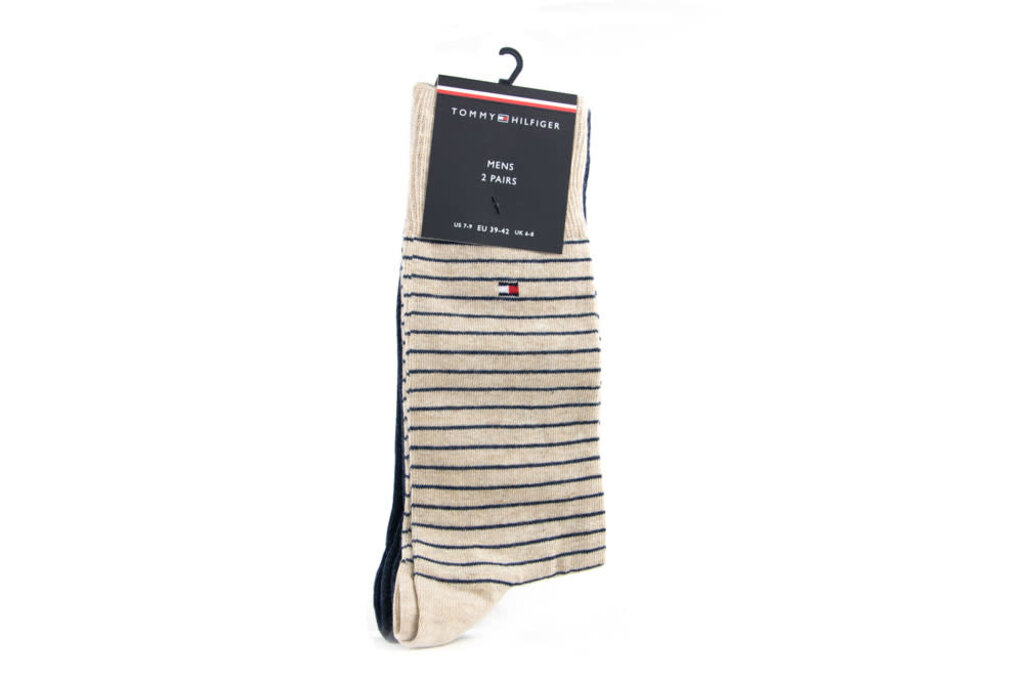 Tommy Hilfiger Small Stripe Sock Beige Melange