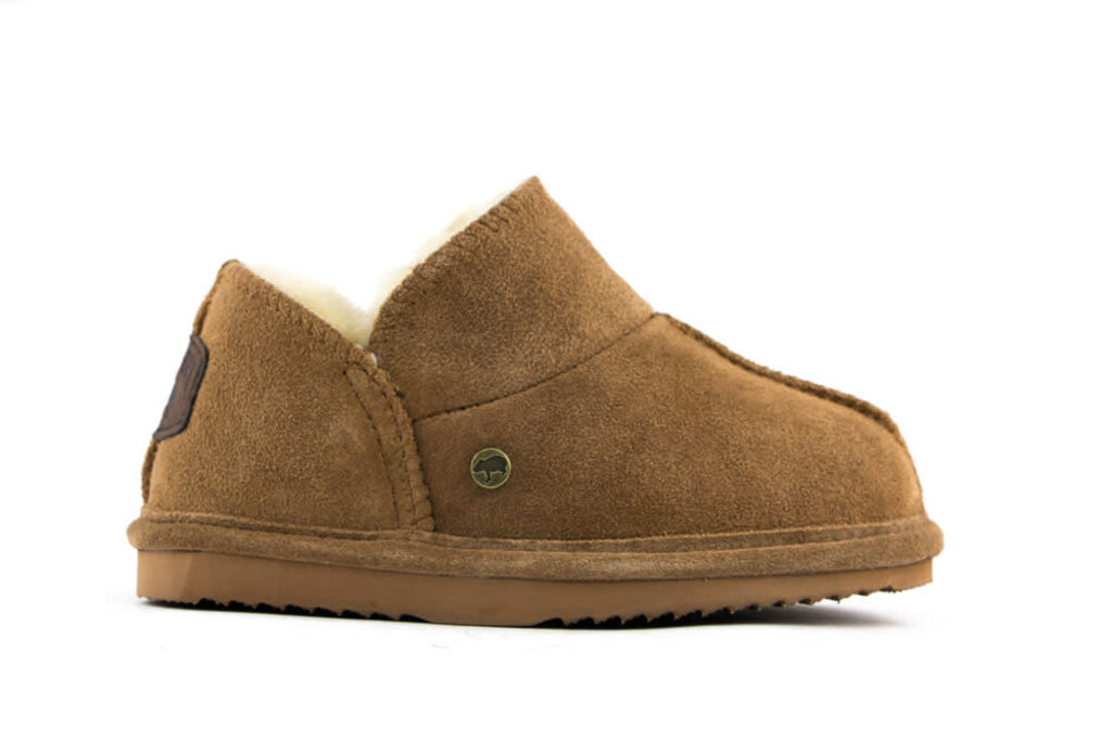 Warmbat Warmbat Pantoffels Willow Kids Cognac Suede