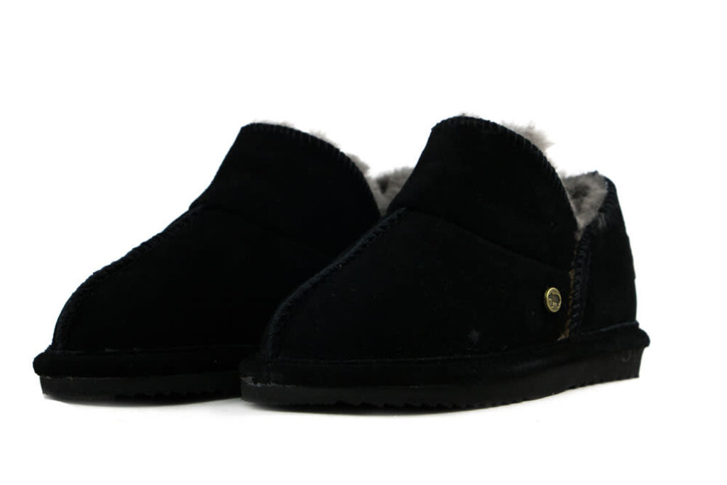 Warmbat Warmbat Hausschuhe Willow Kids Schwarz Suede