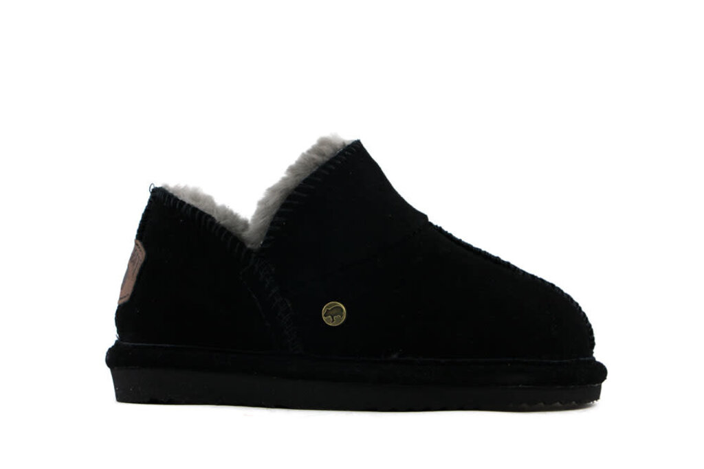 Warmbat Warmbat Hausschuhe Willow Kids Schwarz Suede