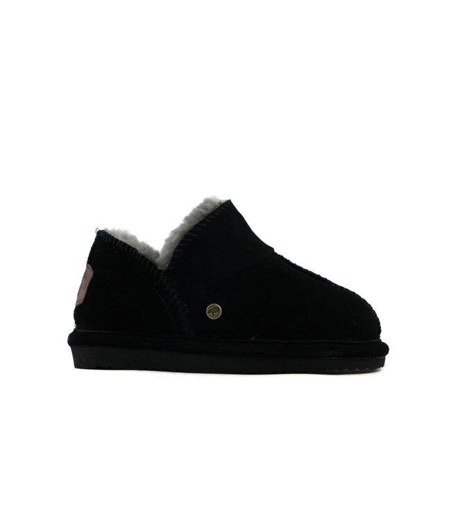 Warmbat Pantoffels Willow Kids Zwart Suede