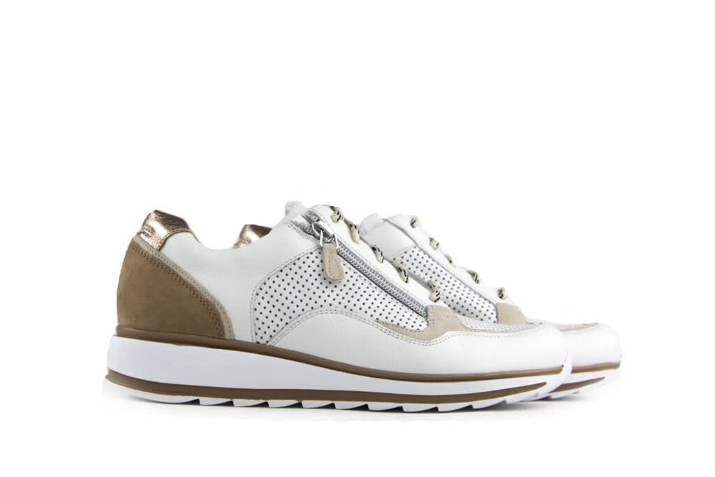 Durea Durea Sneakers Wit Beige Champagne H-leest