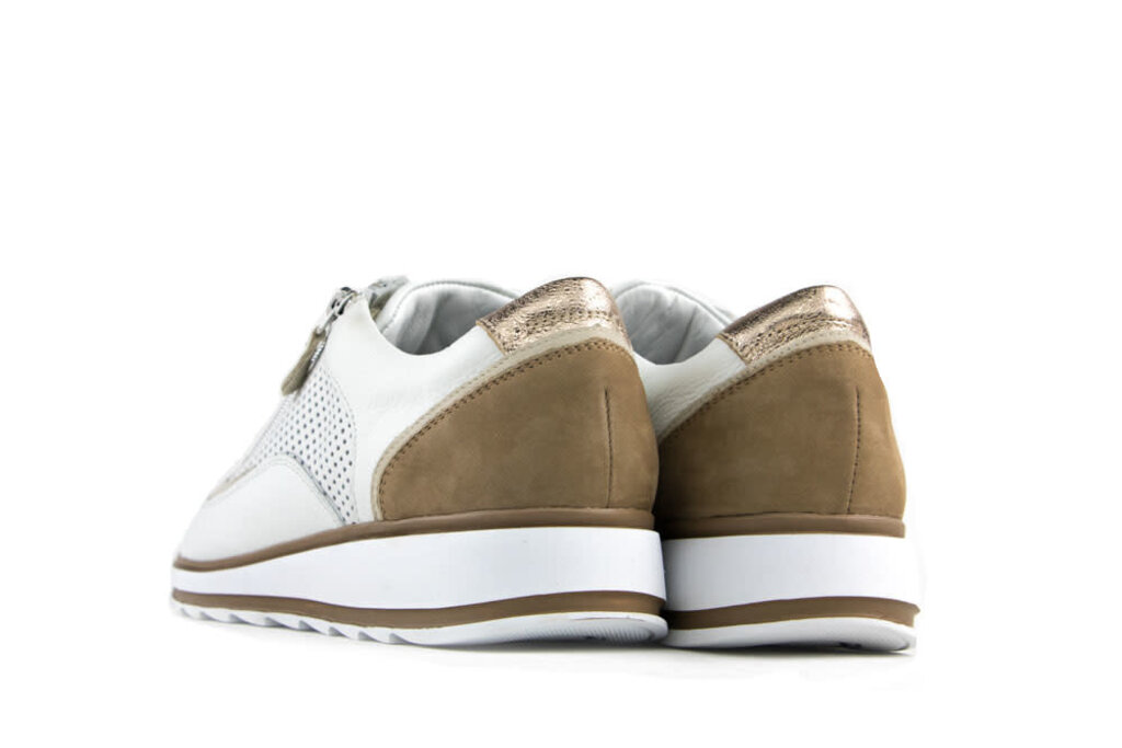 Durea Durea Sneakers Wit Beige Champagne H-leest