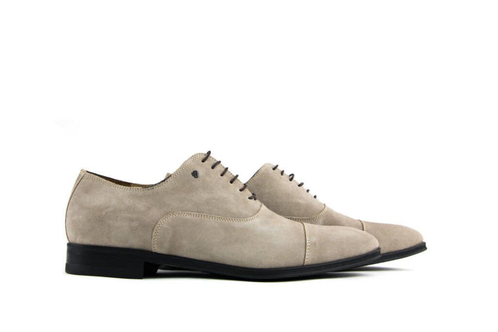 Van Bommel Van Bommel Veterschoen Taupe Suede