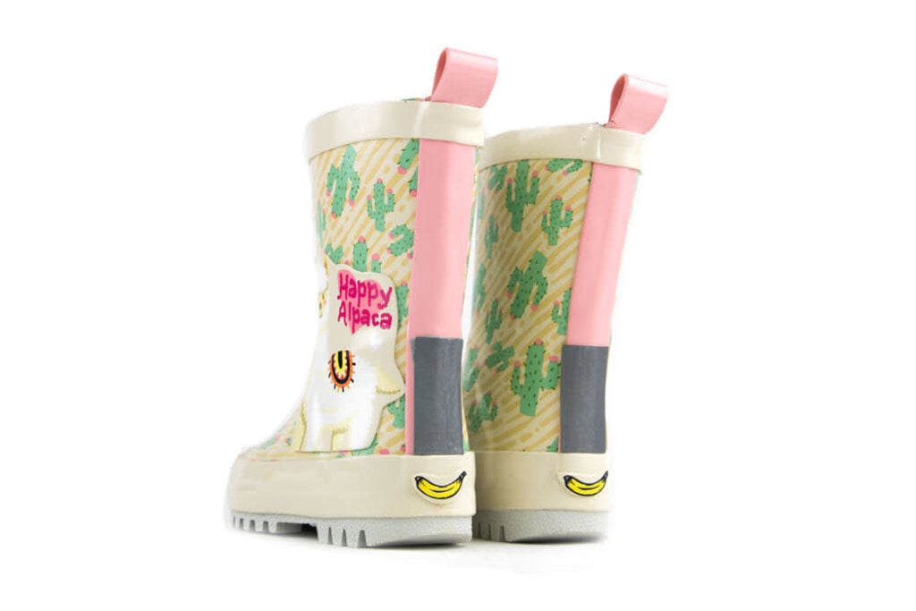 Shoesme Shoesme Go Bananas Rain Boots Pink Green Alpaca