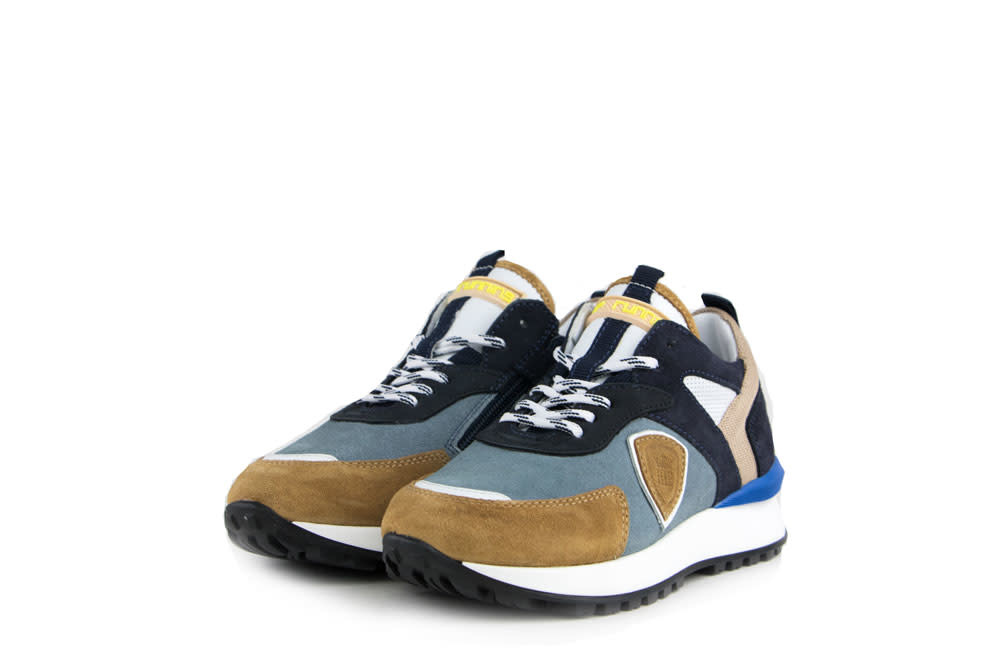 Hip Sneaker Naturel Blauw Combi | Gratis Verzending - Steenbergen Schoenen