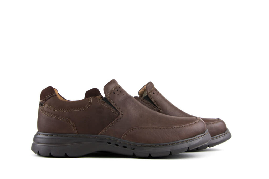 Clarks Un Brawley Step Mahogany Leather