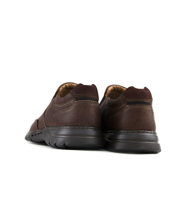 Clarks Un Brawley Step Mahogany Leather