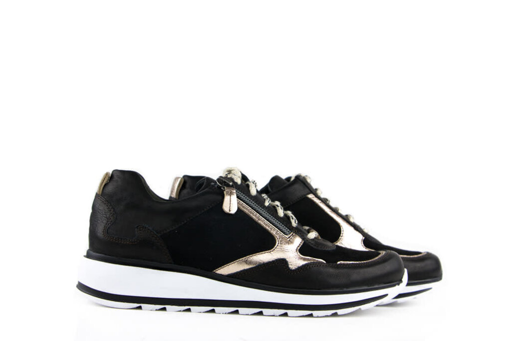 Durea Durea Sneaker Schwarz Champagne K-breite