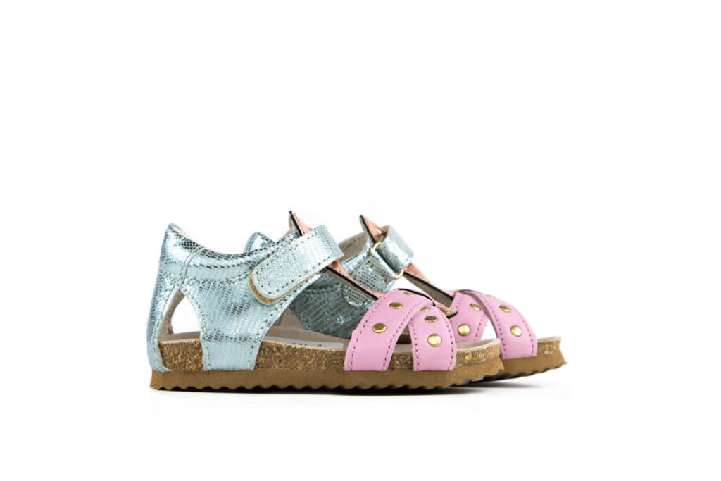 Shoesme Bio Sandaal Green Pink