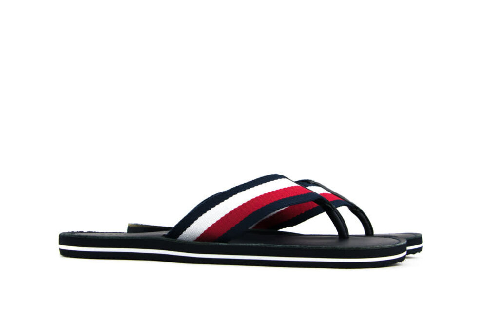 Tommy Hilfiger Elevated Leather Beach Sandal Desert Sky