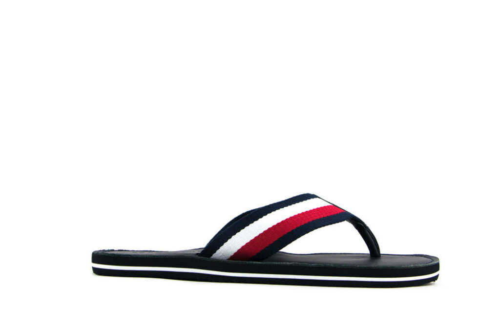 Tommy Hilfiger Elevated Leather Beach Sandal Desert Sky