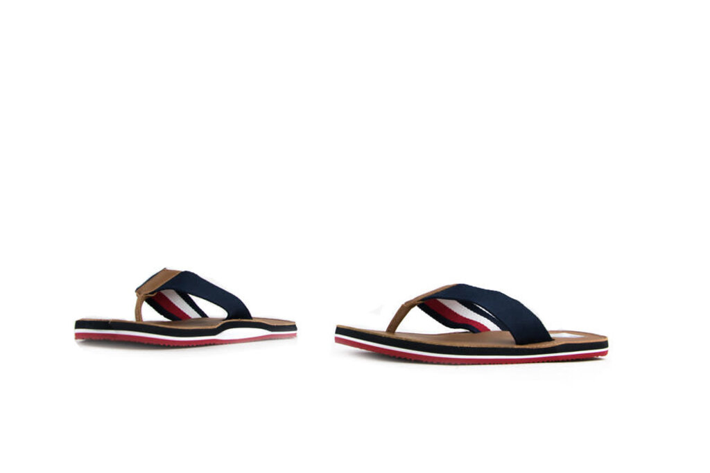 Tommy Hilfiger Elevated Leather Beach Sandal Naturel Cognac