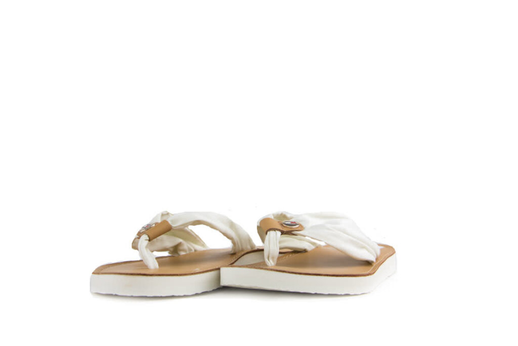 Tommy Hilfiger Tommy Hilfiger Leather Footbed Beach Sandal Ivory