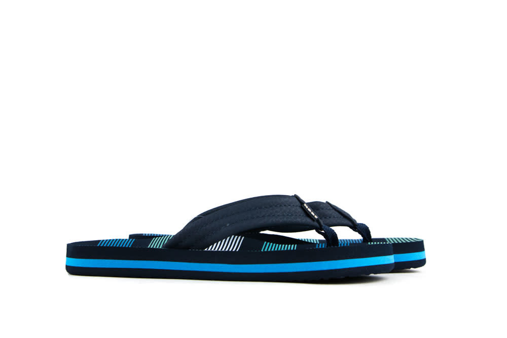 Reef Slippers Blauw Kids Ahi Stripes I Sparen Online Shoptegoed Steenbergen Schoenen