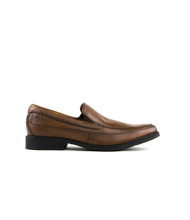 Clarks Loafers Cognac Tilden Free Dark Tan Leather