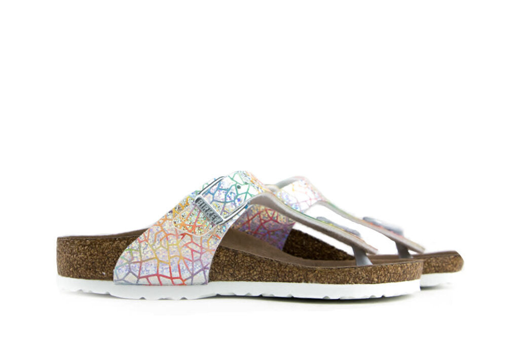 Birkenstock Birkenstock Gizeh Flashy Hologram Silver Narrow