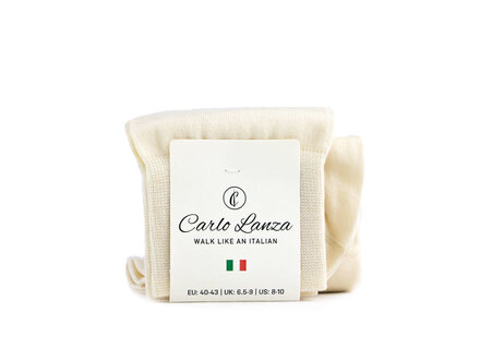 Carlo Lanza Carlo Lanza Sok Ivory Cotton Carlo Lanza Carlo Lanza Sok Ivory Cotton