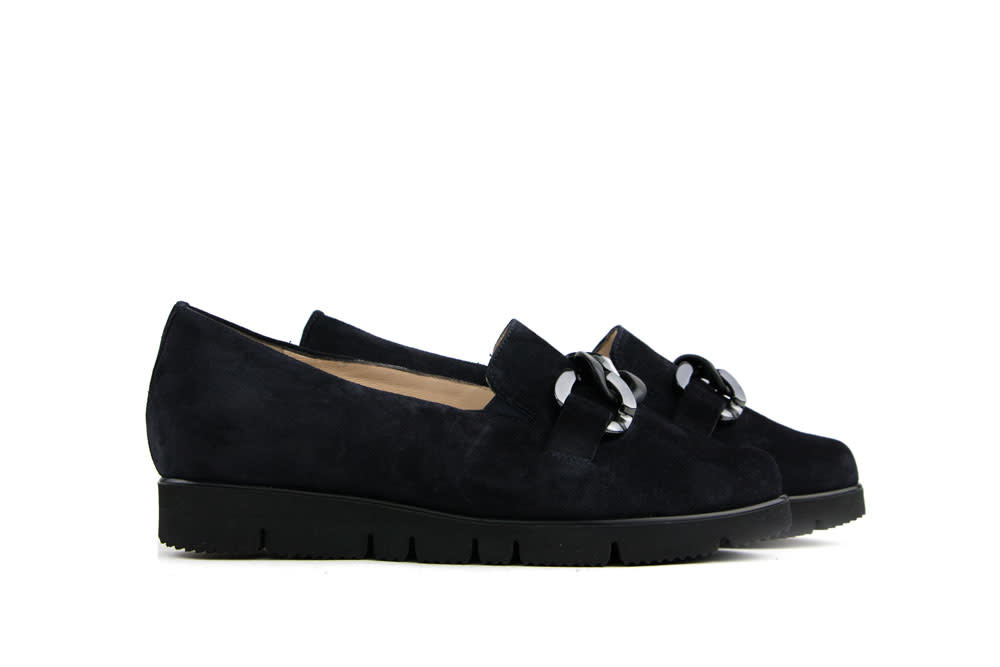 Hassia Loafers Blauw Ketting Suede I Gratis Zending va €40 - Steenbergen  Schoenen