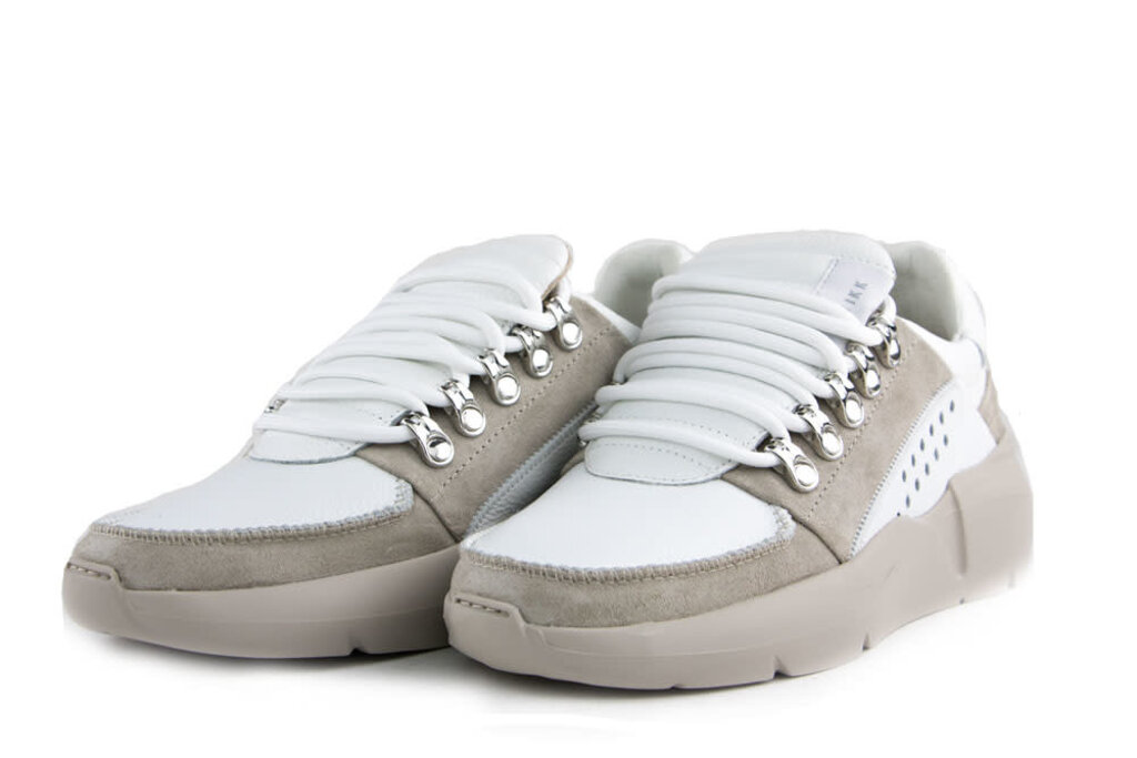 Nubikk Nubikk Sneakers Roque Roman Wit Taupe