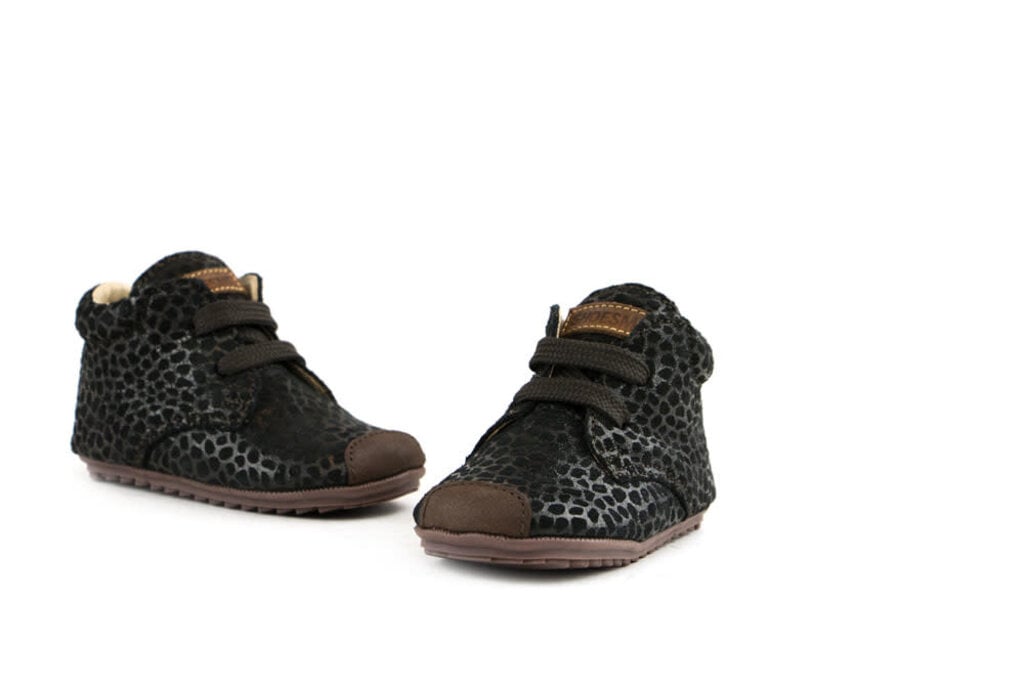 Shoesme Shoesme Babyproof Lace Brown Black Dots