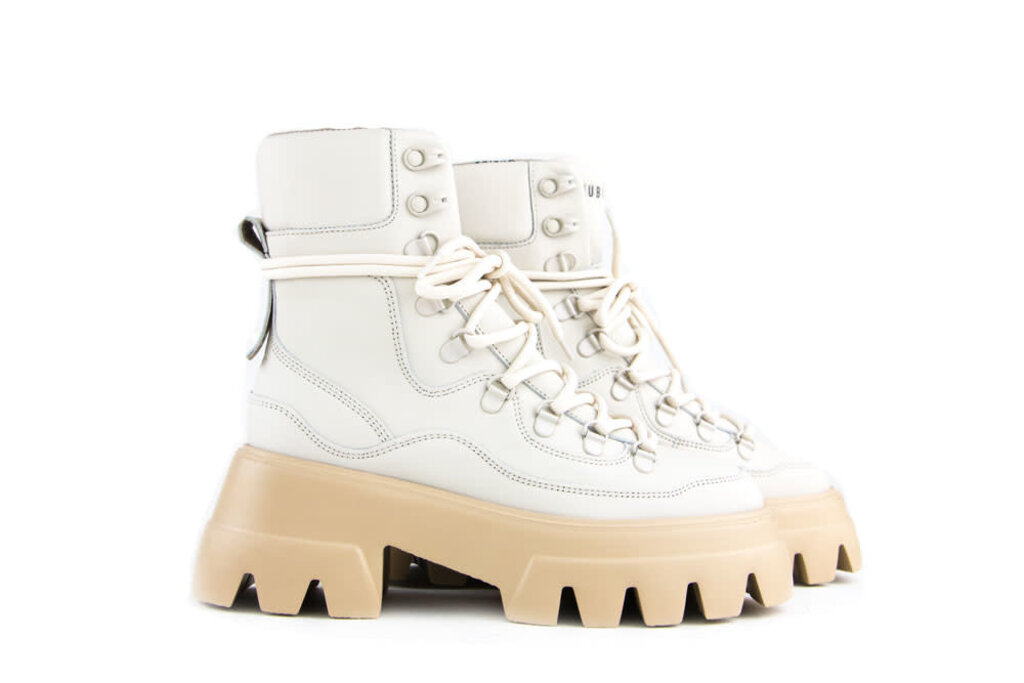 Nubikk Nubikk Veterboots Beige Flore Montagne Ice Coffee