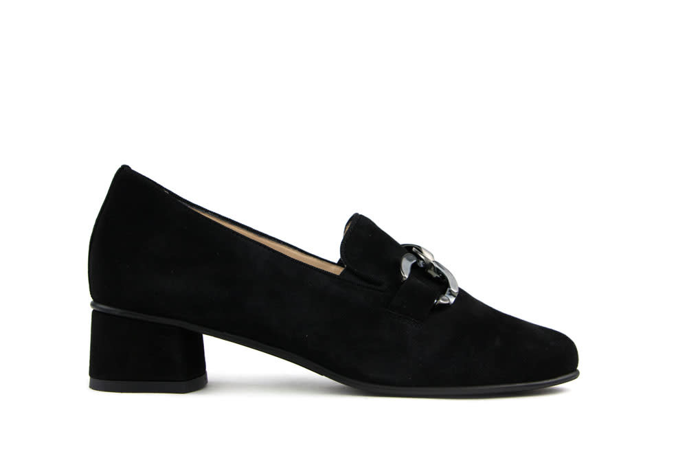 Hassia Pumps Zwart Ketting I Gratis Zending va €40 - Steenbergen Schoenen