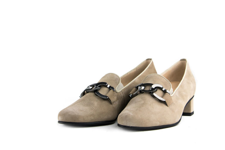 Hassia Hassia Pumps Taupe Ketting Fog Suede