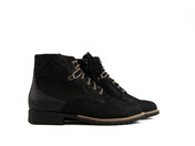 Durea Lace Up Boots Black Combi I Low Worldwide Shipment Fees Steenbergen Schoenen