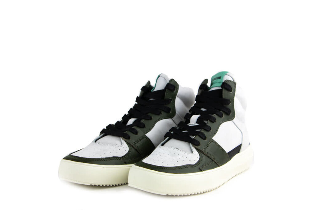 Blackstone Blackstone Hoge Sneakers Dwayne Wit Groen