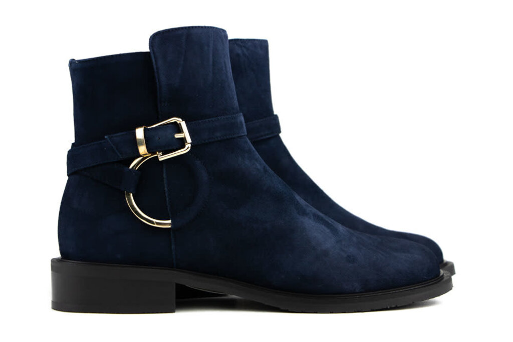 Lilian Lilian Stiefelette Blauw Ring Suede