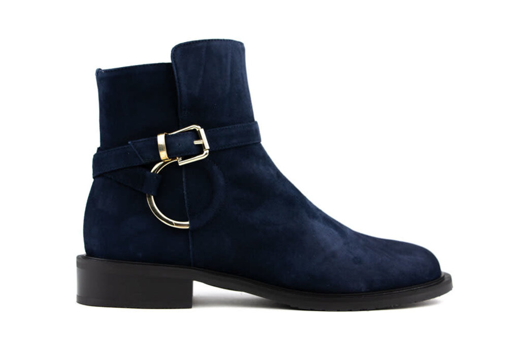 Lilian Lilian Ankle Boots Ring Blue Suede