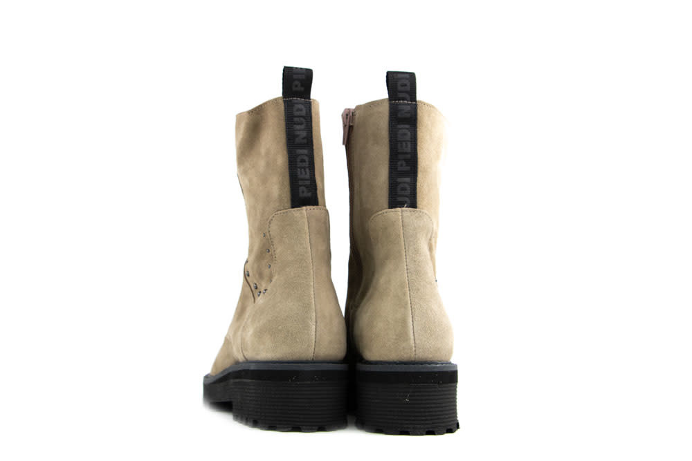 Piedi Nudi Veterboots Taupe Sabbia Suede I Wereldwijde Levering -  Steenbergen Schoenen