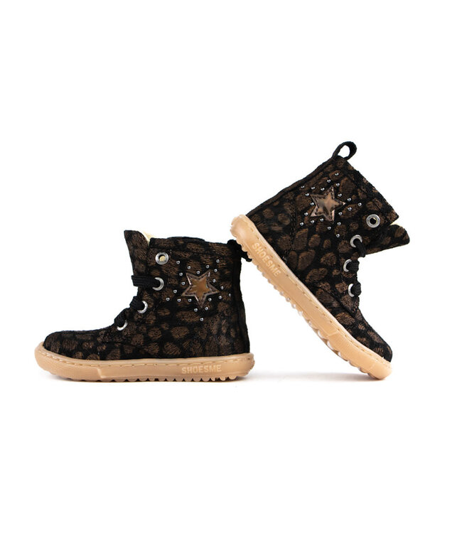 Shoesme Schnürstiefel Schwarz Extreme Flex Bronze