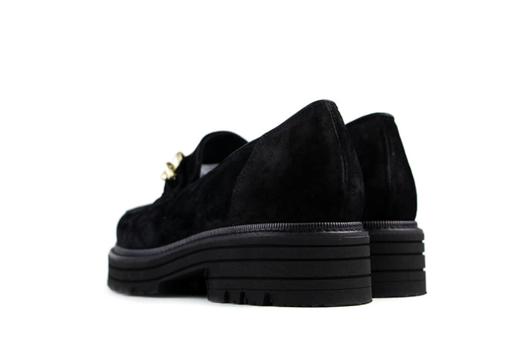 Durea Durea Loafers Chain Schwarz Suede K-breite