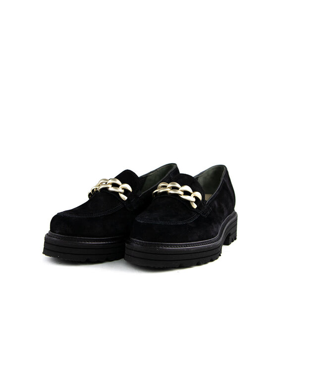 Durea Loafer Zwart Suede K-width