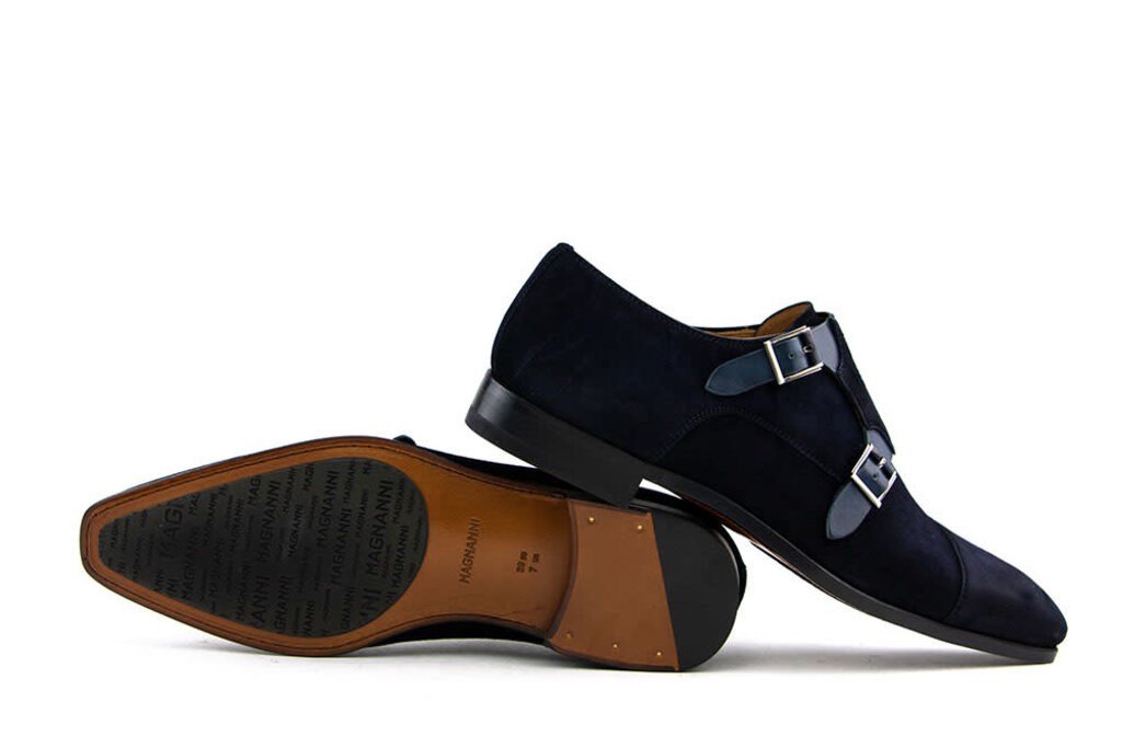 Magnanni Magnanni monk strap shoes Leros Azul Antidifu Wind