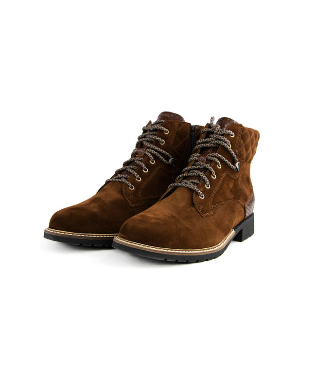 Durea Lace-Up Boots Cognac Whisky K-width