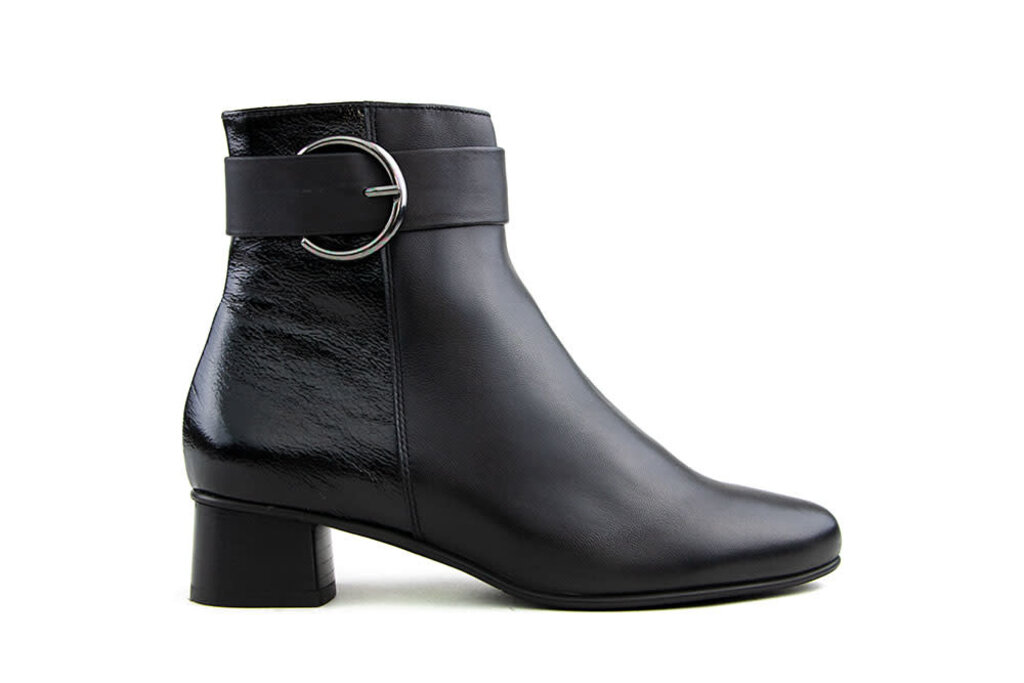 Hassia Hassia Ankle Boots Black Leather Crushlack