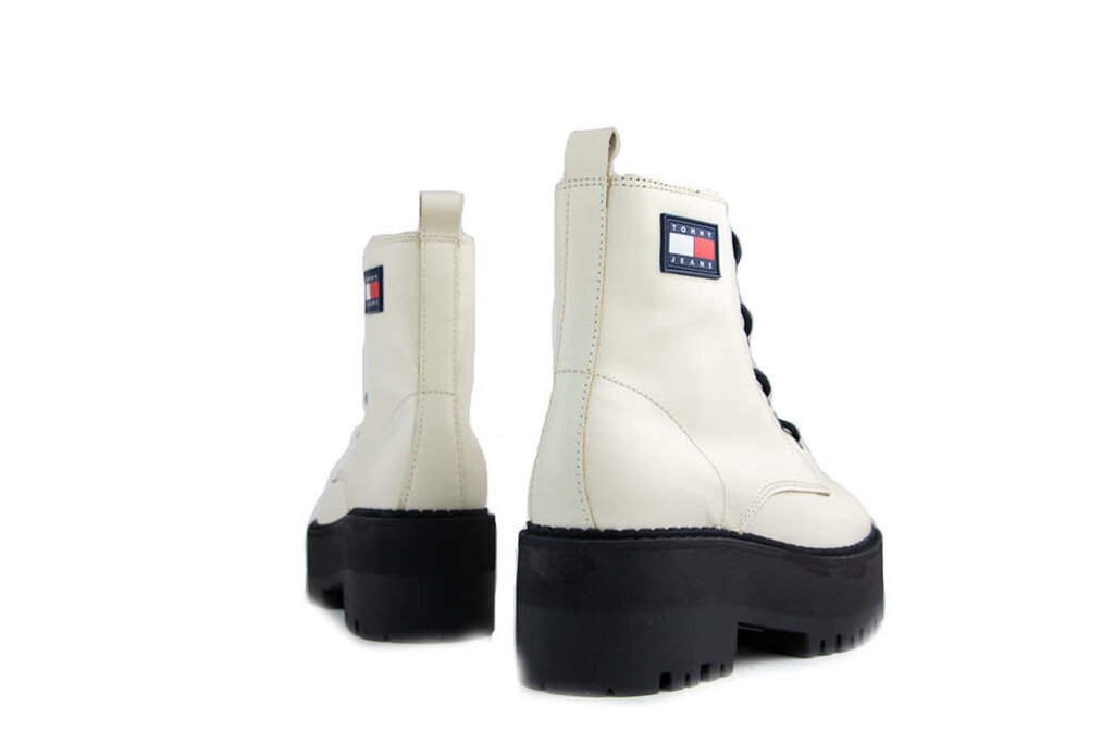 Tommy Hilfiger Tommy Hilfiger Veterboots Wit Jeans Tammy Higher Zip Up Ivory