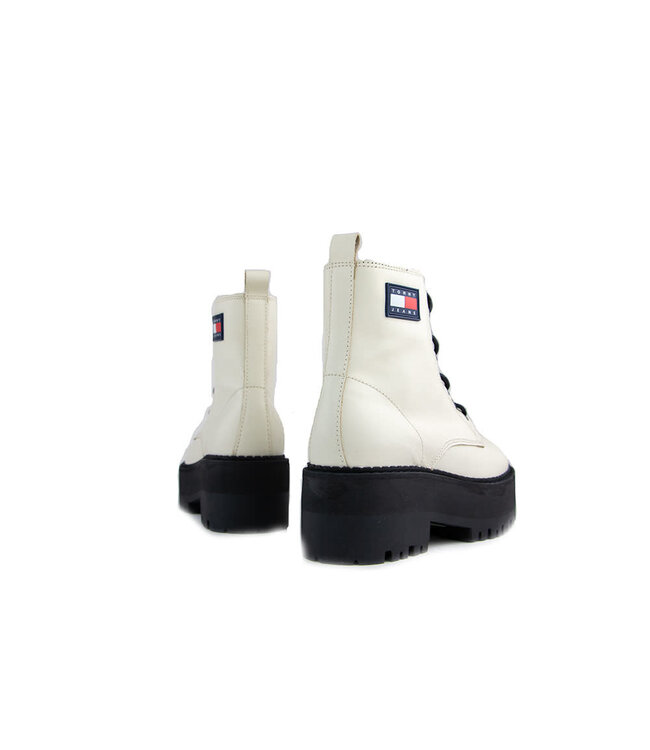 Tommy Hilfiger Schnürstiefel Wit Jeans Tammy Higher Zip Up Ivory