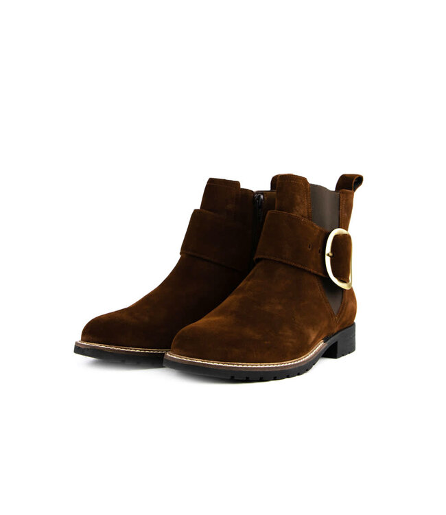 Durea Stiefelette Cognac Gesp H-breite