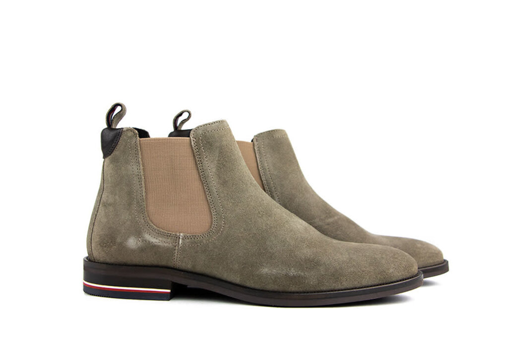 Tommy Hilfiger Tommy Hilfiger Signature Chelsea Boots Taupe Suede