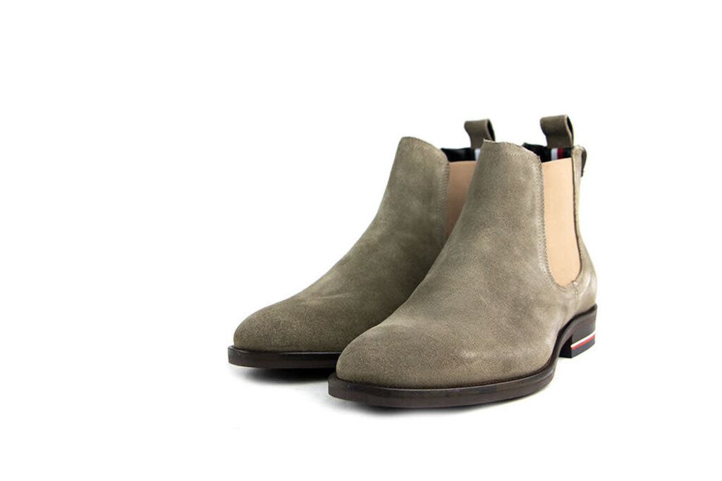 Tommy Hilfiger Tommy Hilfiger Signature Chelsea Boots Taupe Suede