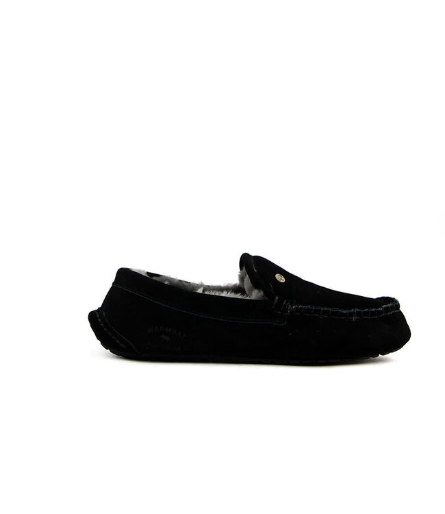 Warmbat Hausschuhe Schwarz Earlwood Suede