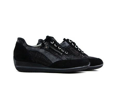 Waldläufer Waldlaufer Sneaker Himona Snake Schwarz Carbon H