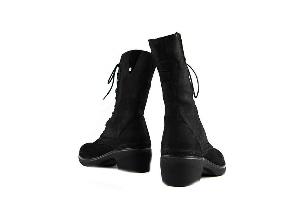 Wolky Wolky Lace-Up Boots Shan Antique Nubuck Black