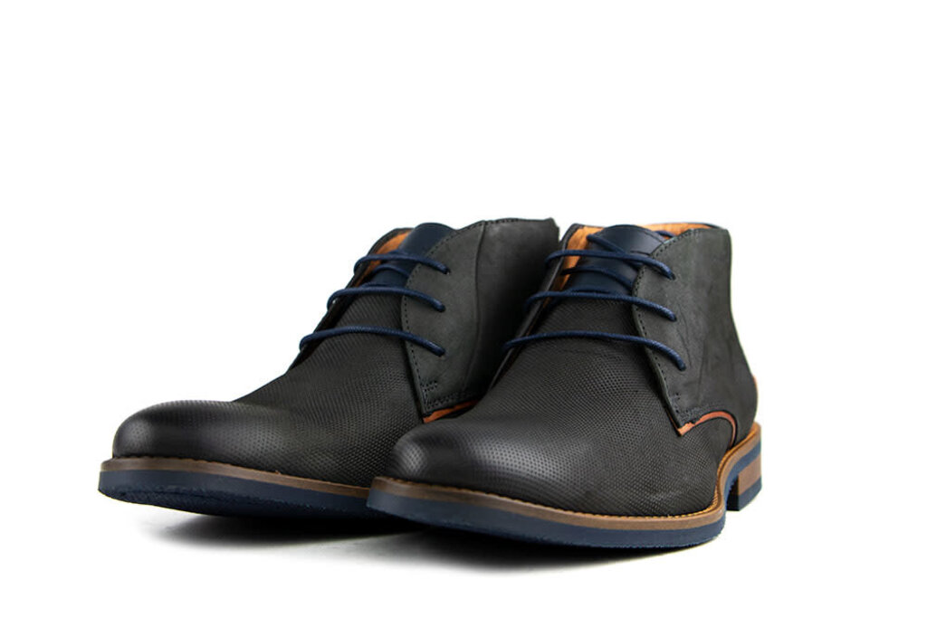 Van Lier Van Lier Hohe Schnürschuh Grijs Cognac