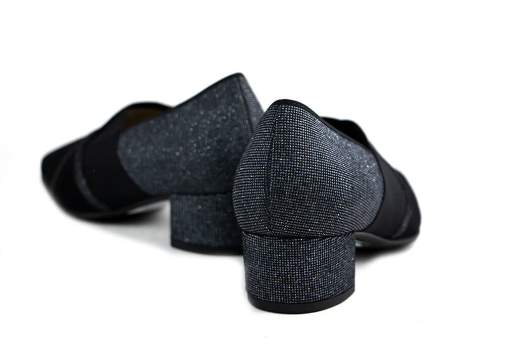Hassia Hassia Pump Schwarz Suede Glitter Evelyn
