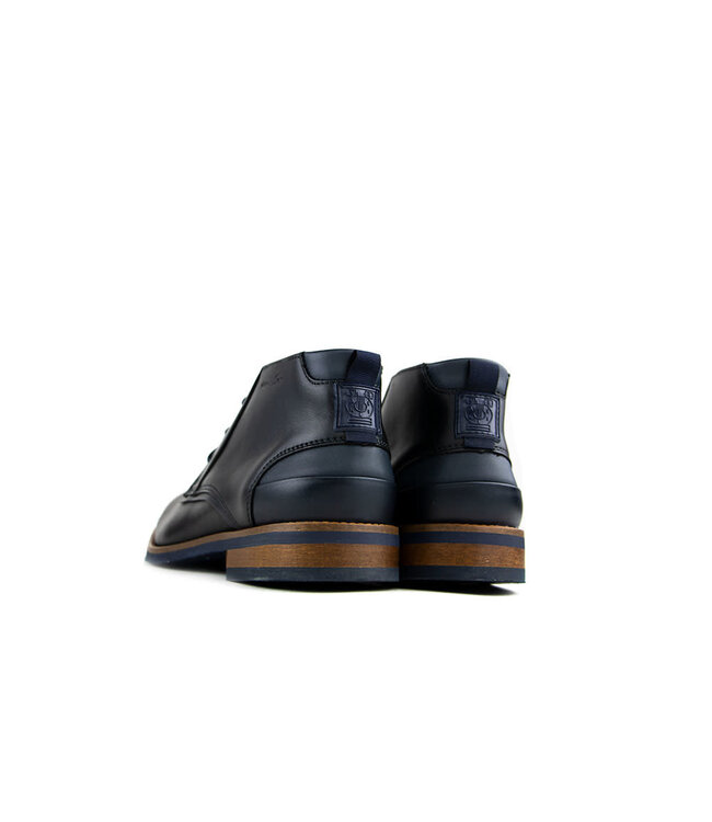 Van Lier Hoge Veterschoenen Zwart